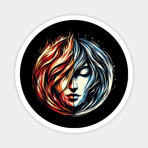 Fire & Ice Magnet by JohnTy